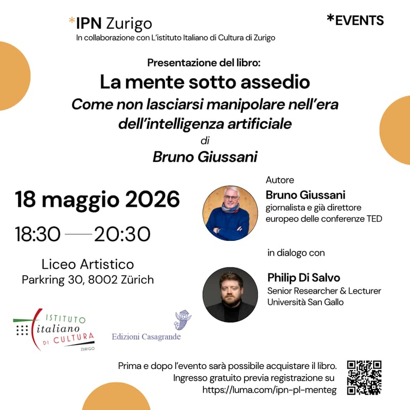 Cover Image for IPN Zurigo - Presentazione del libro "La mente sotto assedio".
