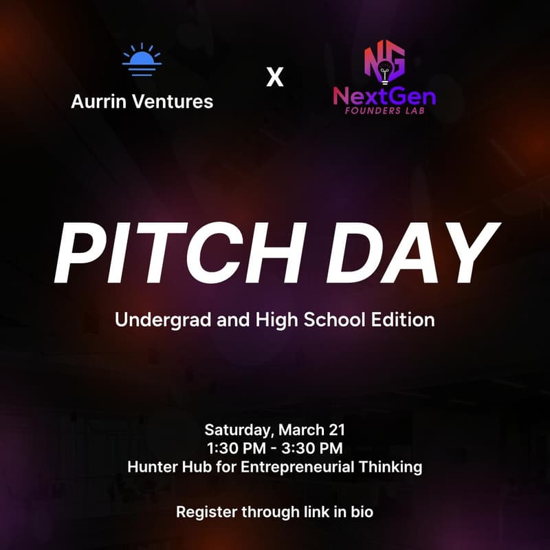 Cover Image for Aurrin Ventures x NextGen Founders Lab Pitch Event (University and Highschool Edition!)