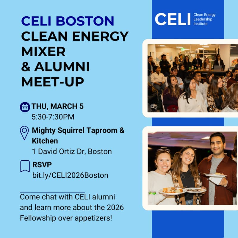 Cover Image for CELI Boston Clean Energy Mixer & Alumni Meet-Up