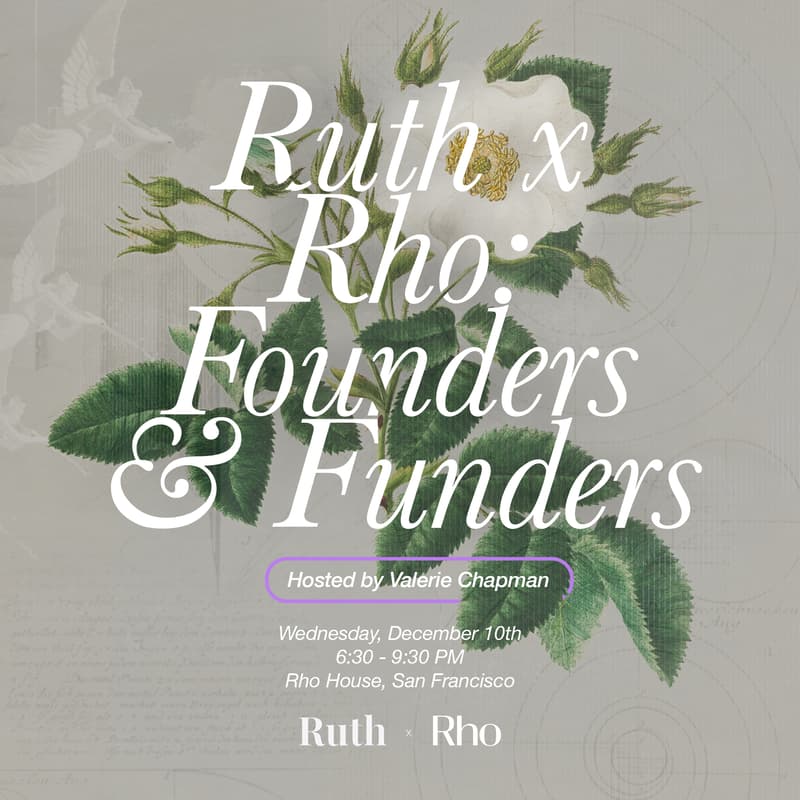 Cover Image for Ruth X Rho: Founders & Funders