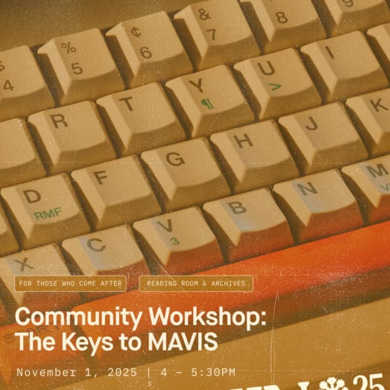 Cover Image for Community Workshop: The Keys to MAVIS