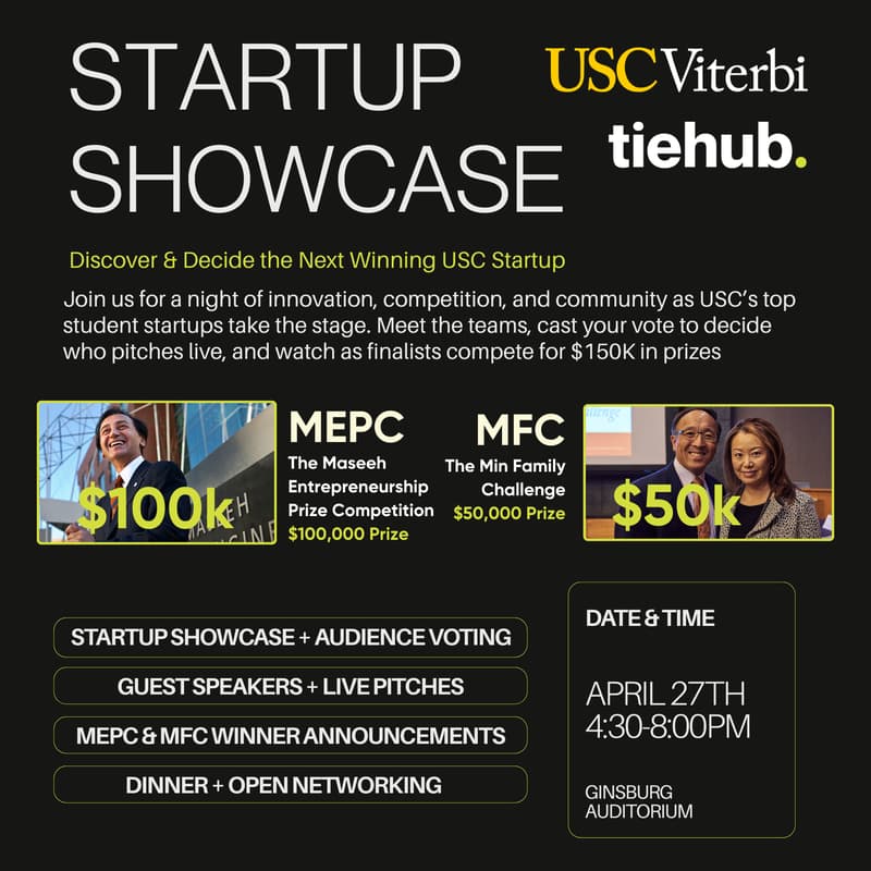 Cover Image for USC Startup Showcase | MEPC & MFC $150K Awards Night