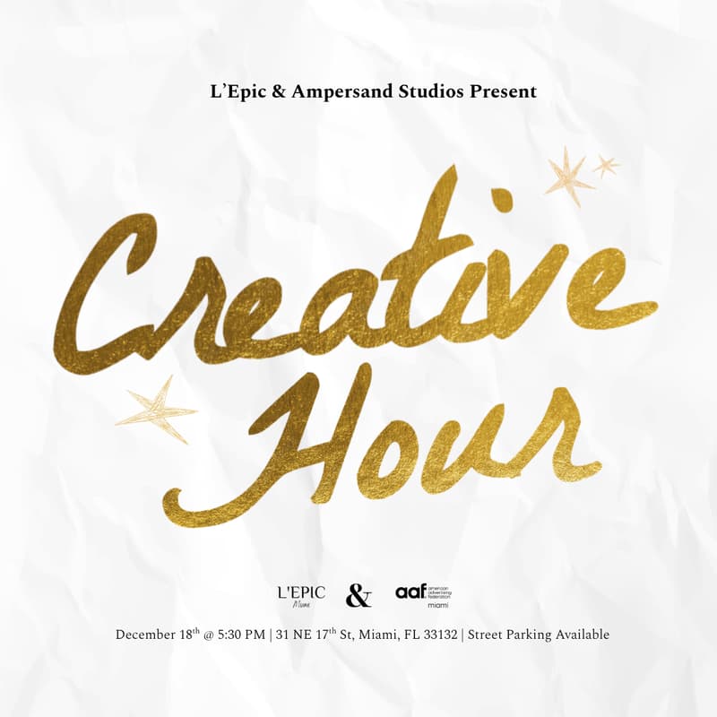 Cover Image for L'Epic & Ampersand Studios Present: Creative Hour