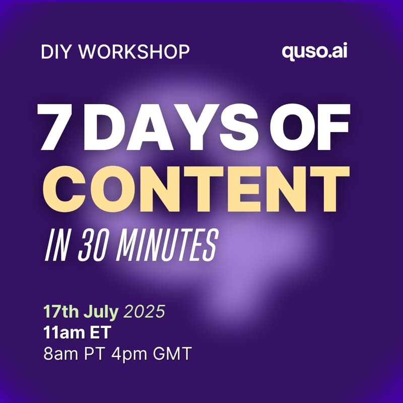 Cover Image for 7 Days Of Content in 30 Mins [DIY Workshop #3]