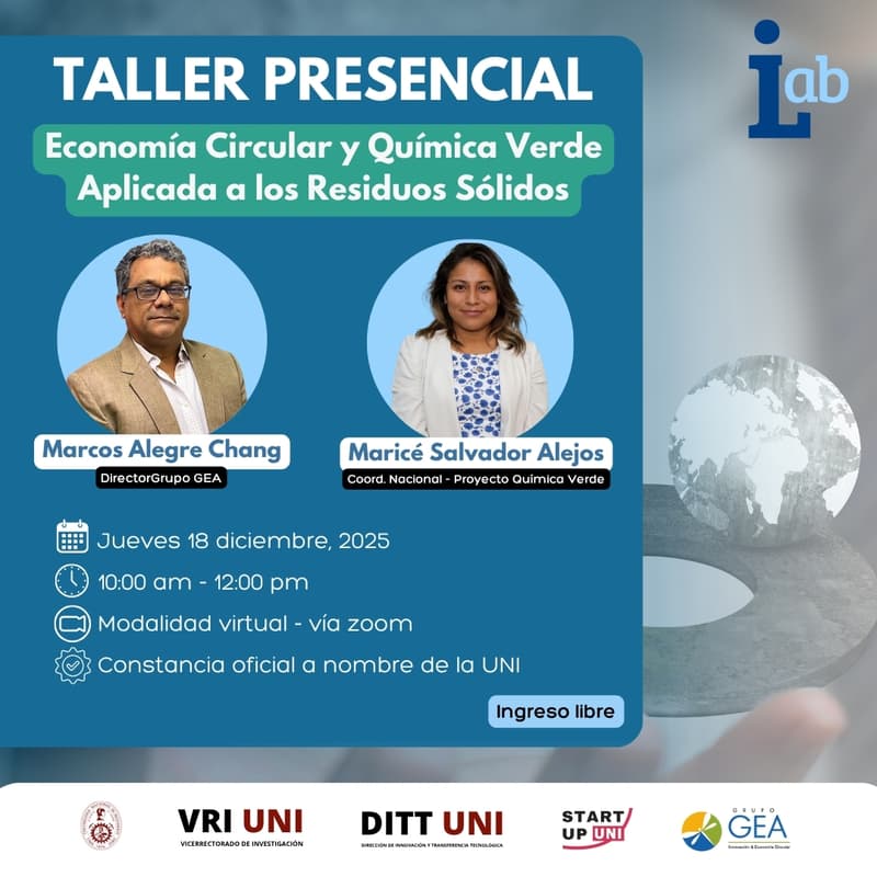 Cover Image for Taller Economia Circular y Química Verde Aplicada a los Residuos Solidos