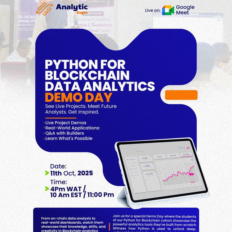 Cover Image for Python For Blockchain Data Analytics Demo Day