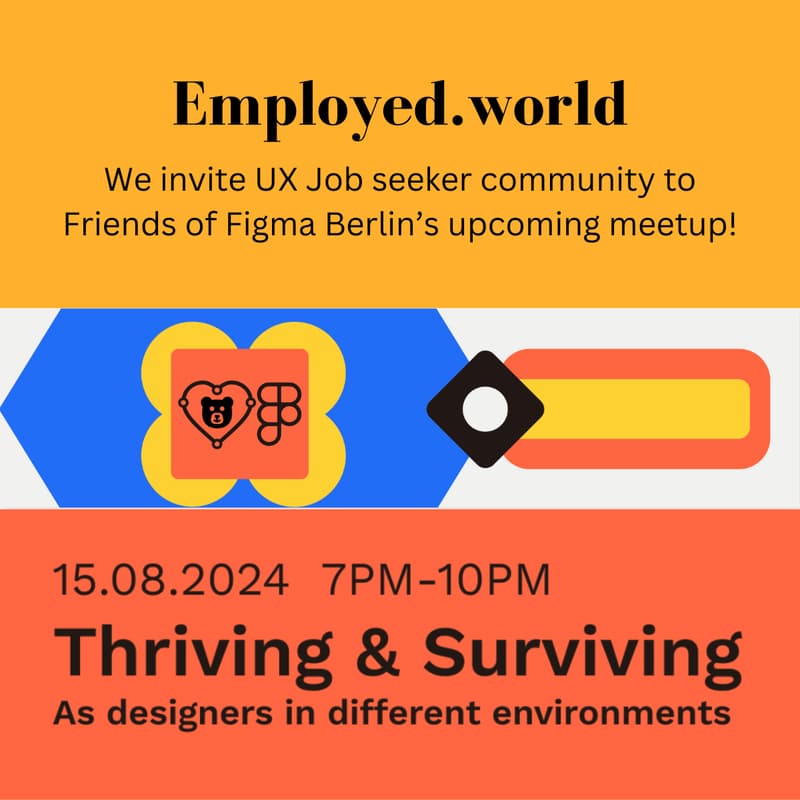 Cover Image for Friends of Figma Berlin Event Invite for UX job seekers