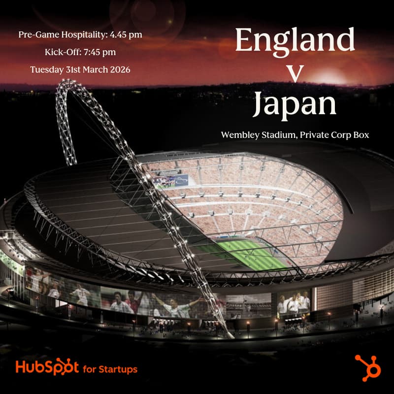Cover Image for England v Japan: Wembley with HubSpot for Startups