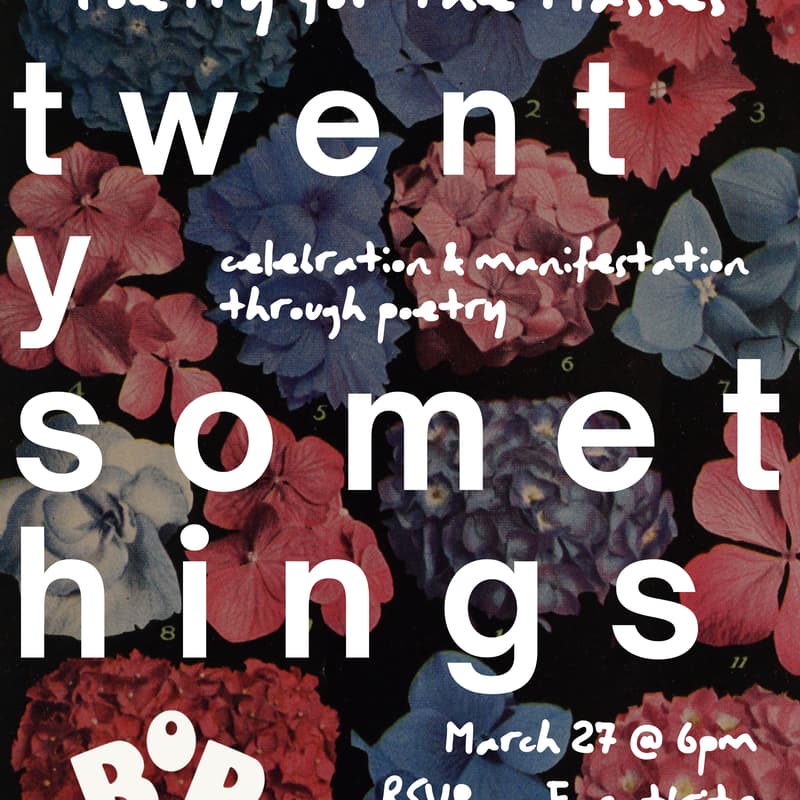 Twenty Something Twenty Somethings Poetry Workshop · Luma