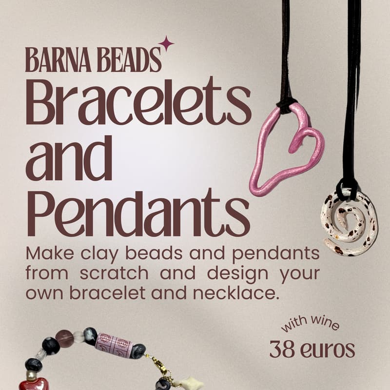 Cover Image for Creative workshop: Design your own bracelet and clay pendant necklace!