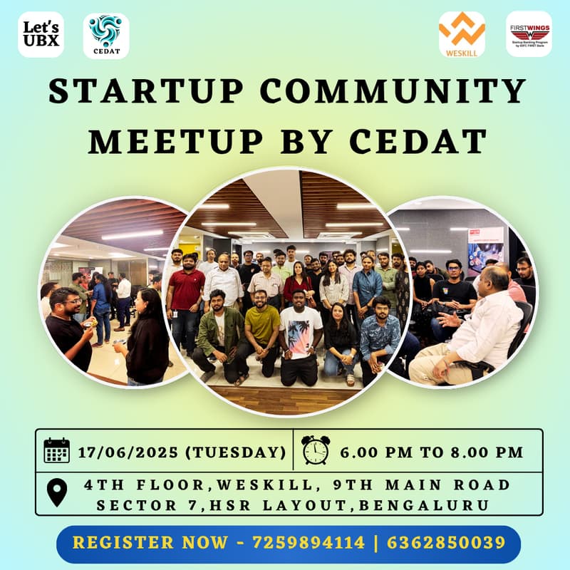 Cover Image for STARTUP COMMUNITY MEETUP BY CEDAT