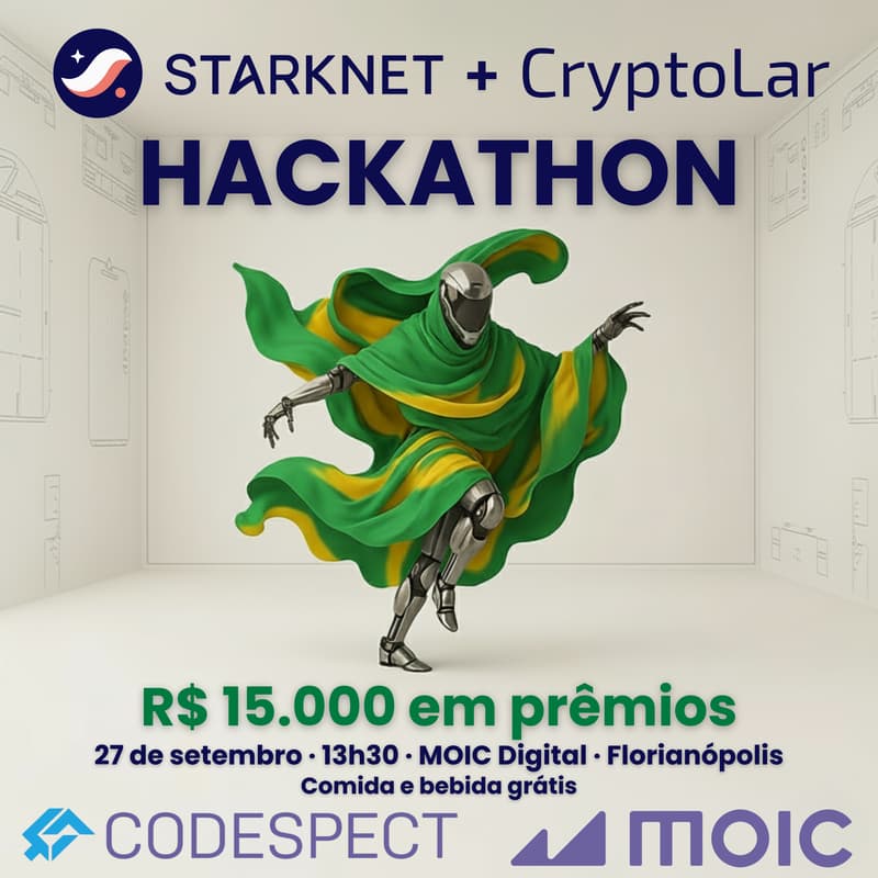 Cover Image for CryptoLar × Starknet: O Hackathon — Ato I