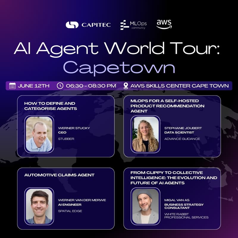 Cover Image for Cape Town MLOps meetup: Agents!