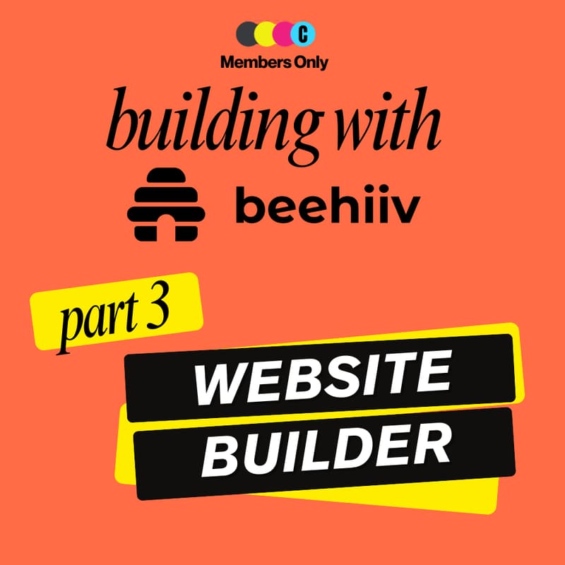 Cover Image for Building with beehiiv: Website Builder