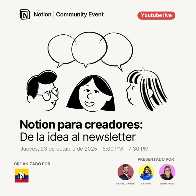 Cover Image for Notion para creadores: de la idea al newsletter