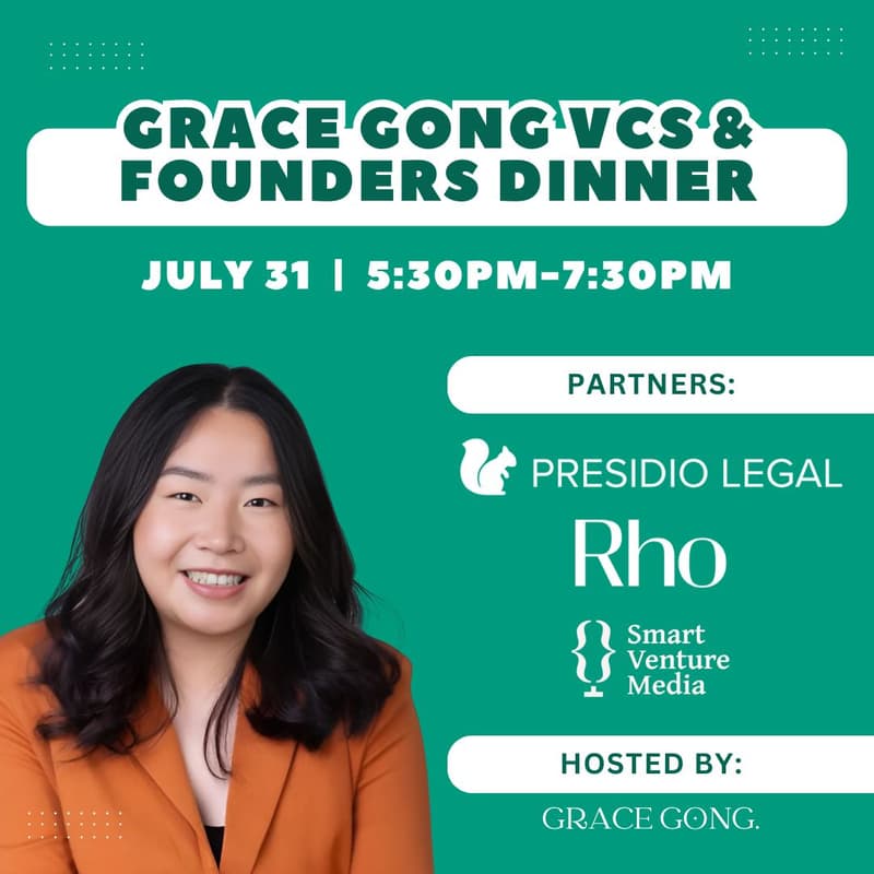 Cover Image for Grace Gong x Rho x Presidio Legal SF Founders & VC dinner