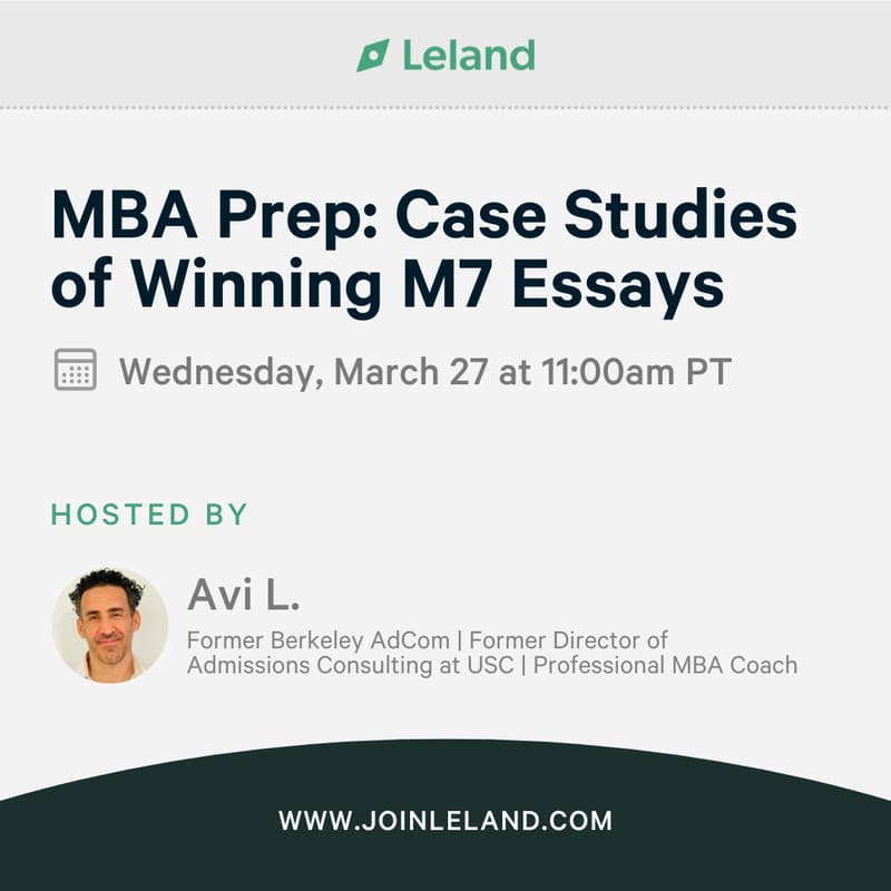 Cover Image for Case Studies of Winning M7 MBA Essays