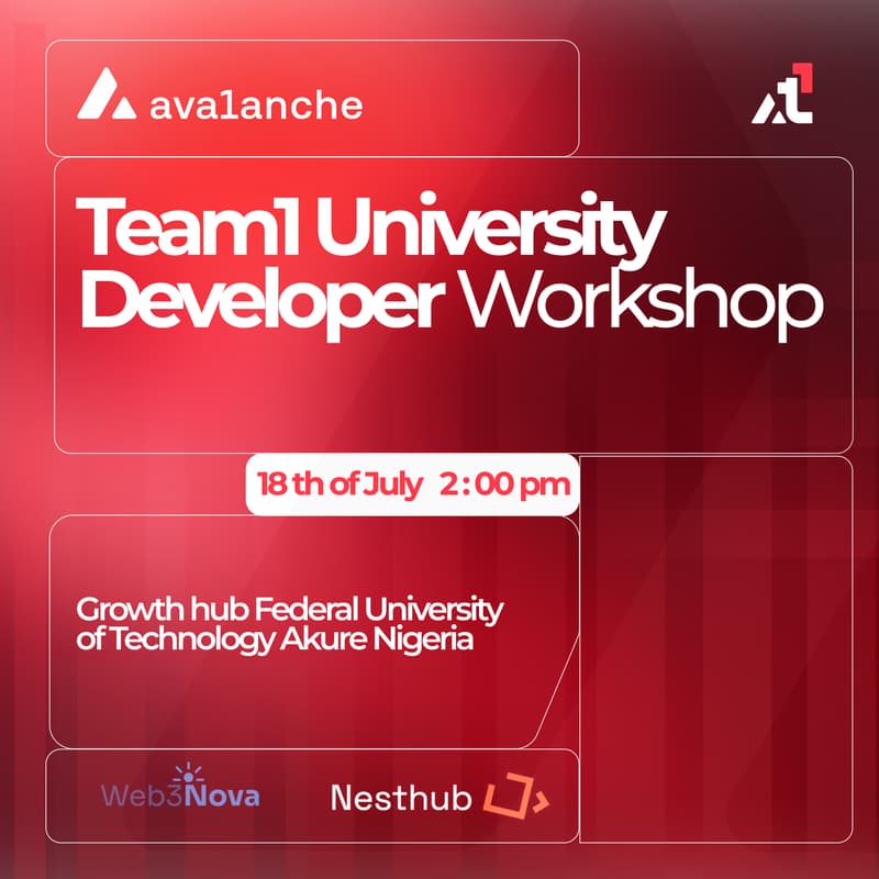 Cover Image for Team1 Developer Workshop @FUTA