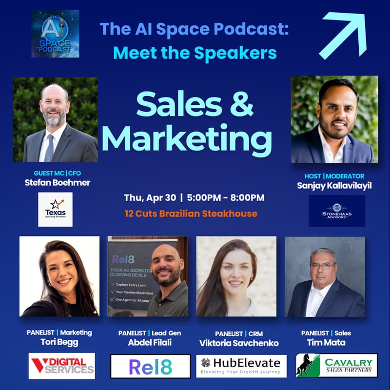 Cover Image for The AI Space Podcast | Sales & Marketing | Lead Gen to Loyalty | Networking + Panel Discussion