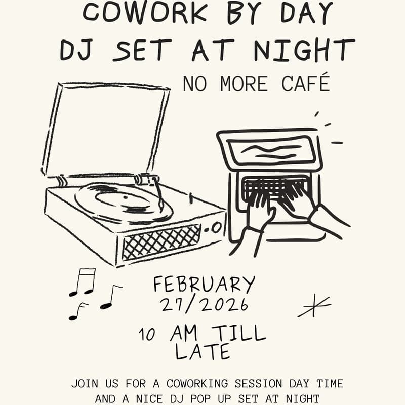 Cover Image for Cowork by Day x Pop-Up DJ Set by Night 🎧