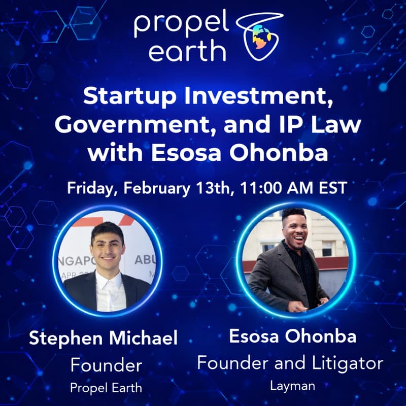 Cover Image for Startup Investment, Government, and IP Law with Esosa Ohonba