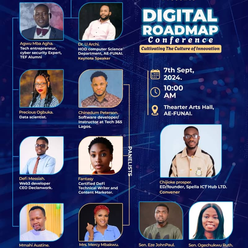 Cover Image for Spella ICT Hub in partnership with Student Union Government AE-FUNAI, presents Digital Roadmap Conference