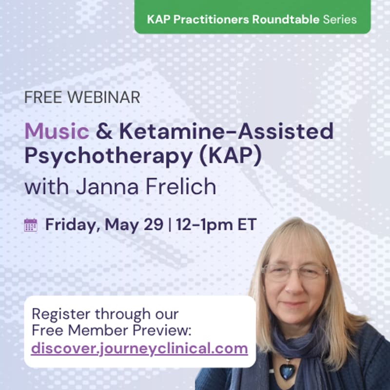 Cover Image for Music & Ketamine-Assisted Psychotherapy (KAP) - Practitioners Roundtable Series