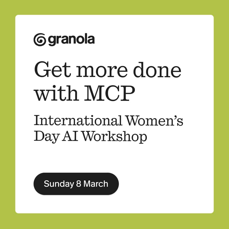 Cover Image for All-women AI Workshop & Brunch @ Granola