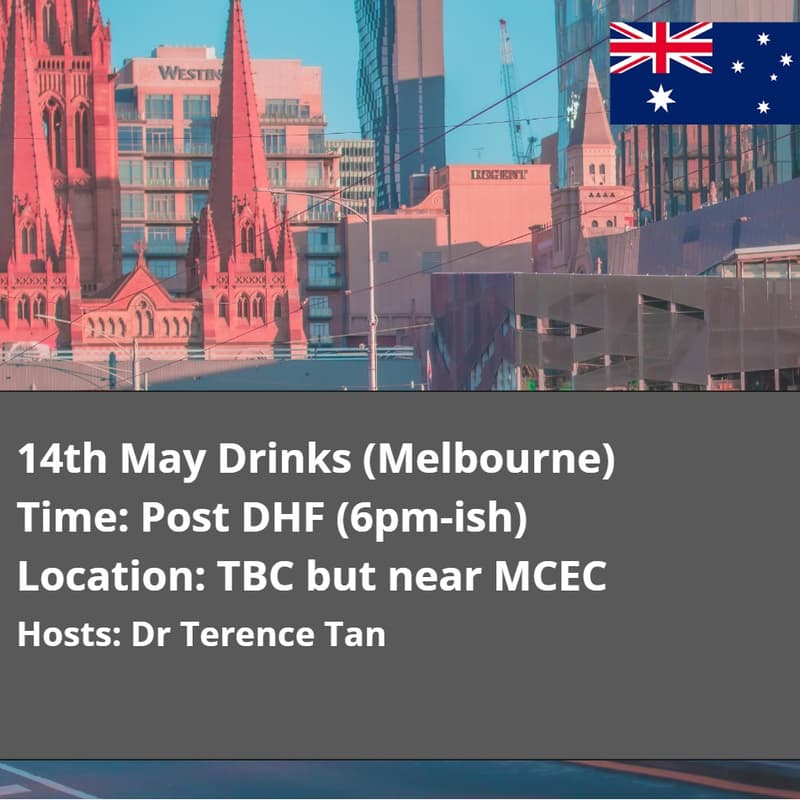 Cover Image for Post-DHF drinks meet up in Melbourne