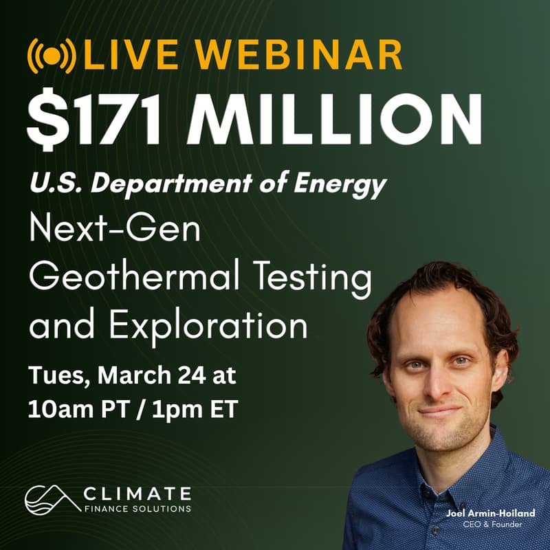 Cover Image for $171M DOE Geothermal Funding for Field Tests, Resource Confirmation & Drilling Projects