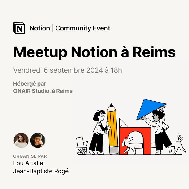 Image de couverture pour Meetup Notion à Reims (vendredi)