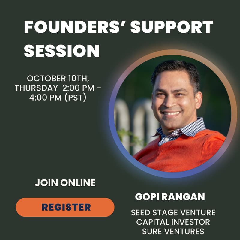 Cover Image for Founders’ Support Session with Gopi Rangan