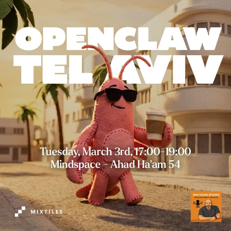 Cover Image for OpenClaw Tel Aviv - POSTPONED