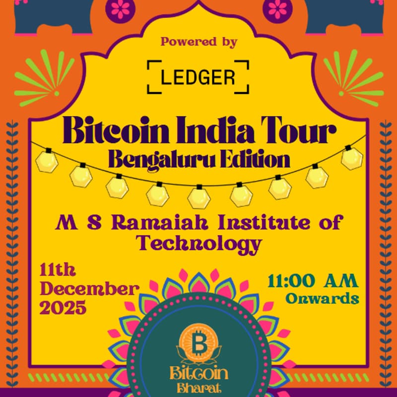 Cover Image for Bitcoin India Tour- Bengaluru Edition