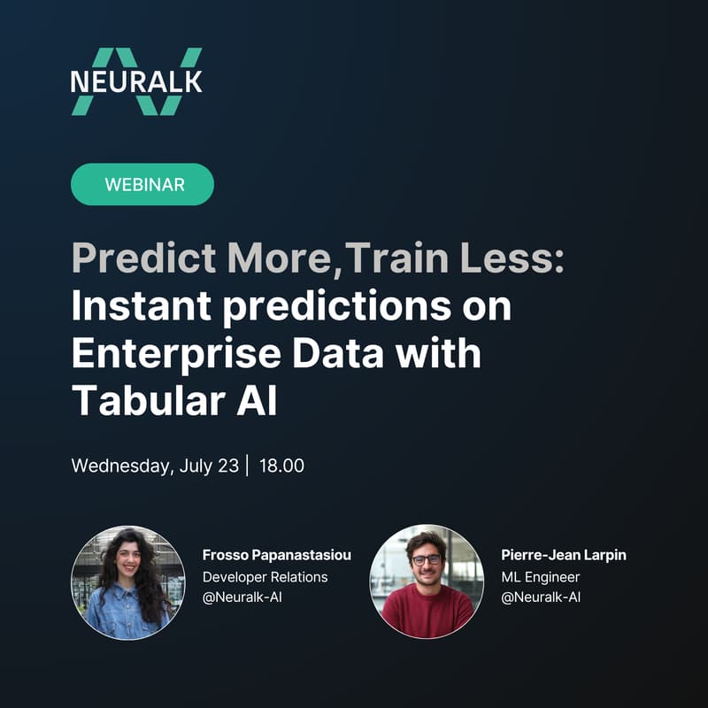 Cover Image for Predict More, Train Less: Instant Predictions on Enterprise Data with Tabular AI