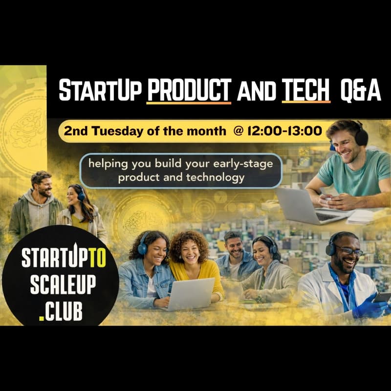 Cover Image for StartUp PRODUCT and TECH Q&A