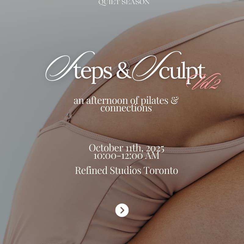 Cover Image for Steps & Sculpt: an afternoon of pilates & connections