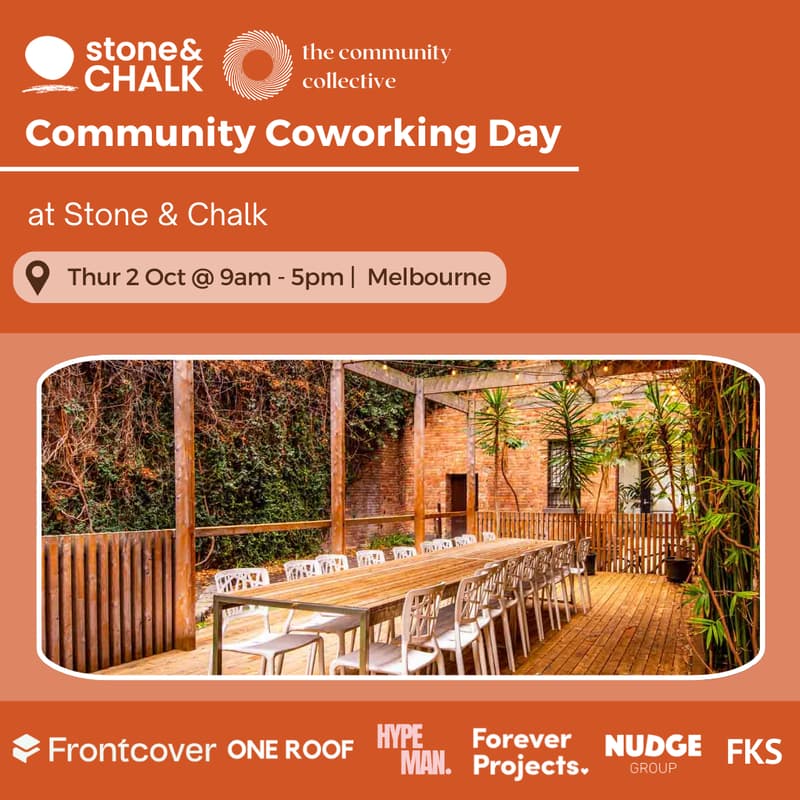 Cover Image for 🏵 Community Coworking Day @ Stone & Chalk