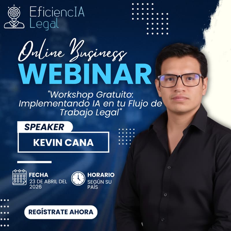 Cover Image for "Workshop Gratuito: Implementando IA en tu Flujo de Trabajo Legal"