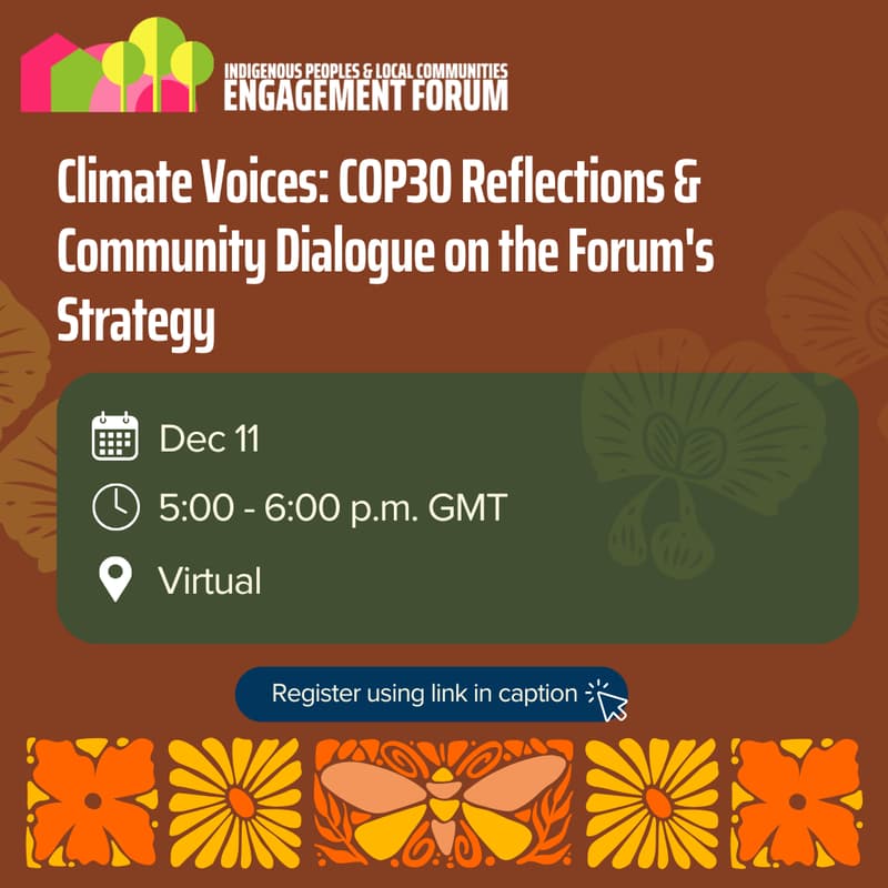 Cover Image for Climate Voices: COP30 Reflections & Community Dialogue on the Forum's Strategy