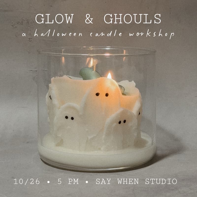 Cover Image for Glow & Ghouls: A Halloween Candle-Making Workshop