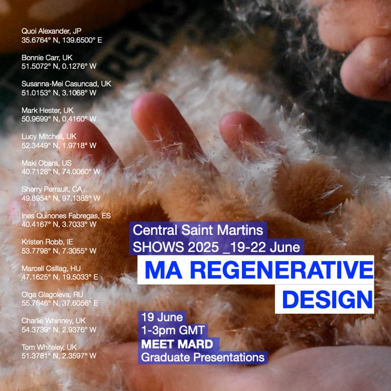 Cover Image for MEET MARD  _  MA Regenerative Design _ Central Saint Martins UAL