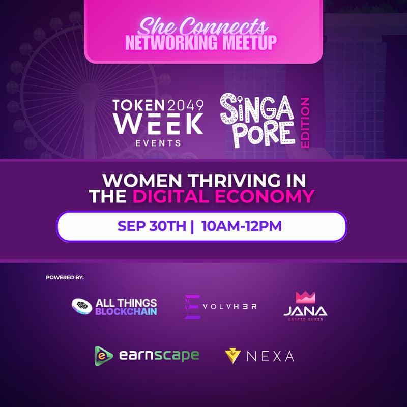 Cover Image for She Connects Networking Meetup: Singapore Edition Token2049