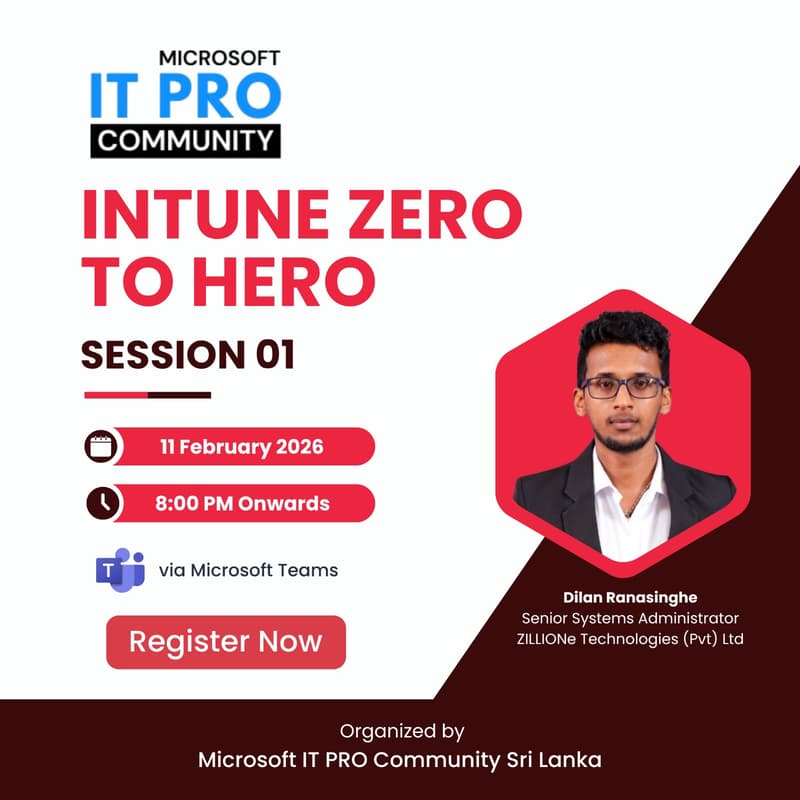 Cover Image for Microsoft IT Pro Meetup Online Session  - February 2026