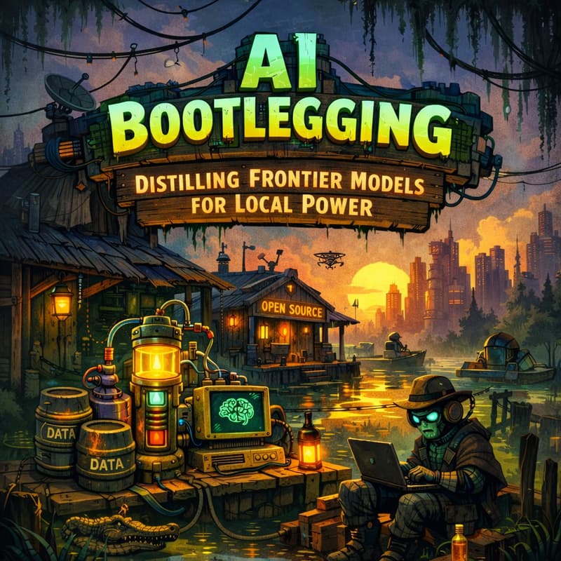 Cover Image for AI Bootlegging: Distilling Frontier Models for Local Power - Open Registration