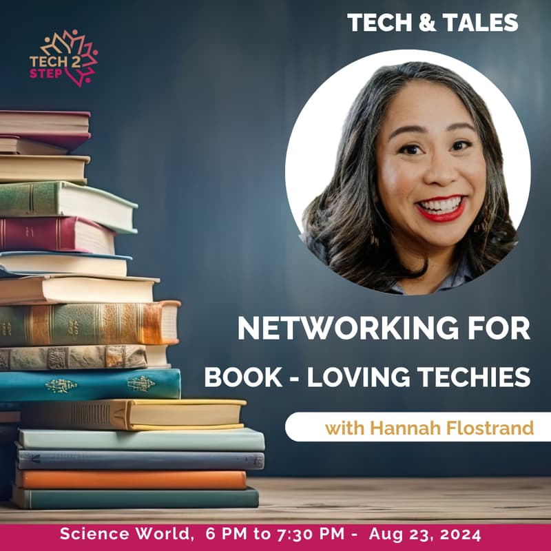Cover Image for Tech & Tales: A Networking Event for the Book-Loving Techies with Hannah Flostrand!
