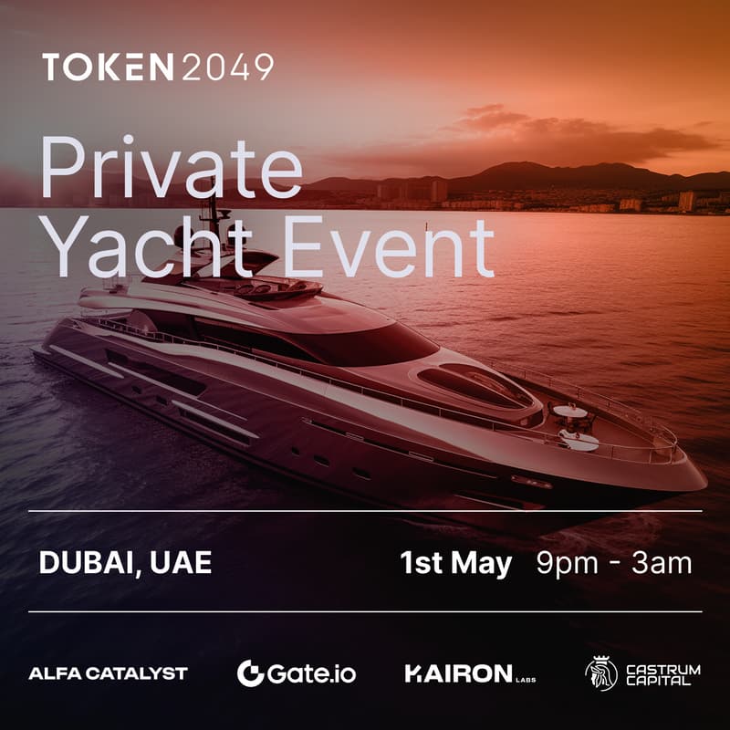 Cover Image for Private Yacht Event hosted by Kairon Labs, AlfaCatalyst, Gate.io & Castrum Capital