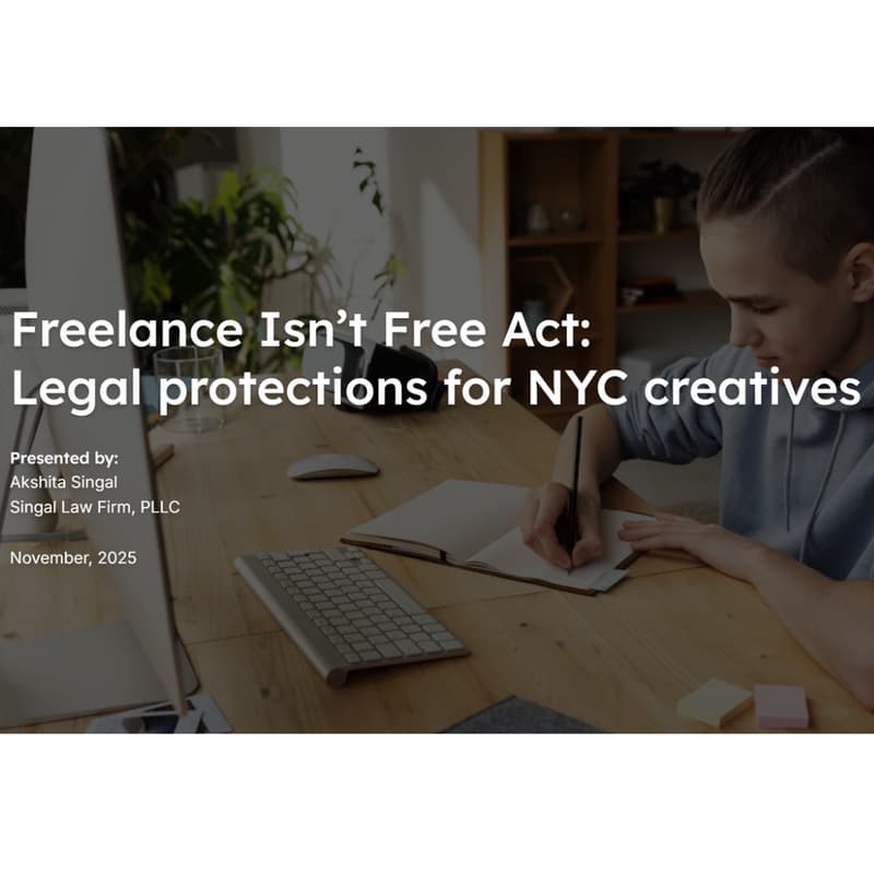 Cover Image for NYC Freelancer Legal Rights Workshop