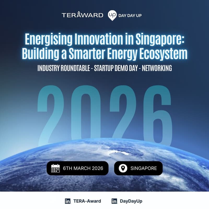 Cover Image for TERA-Award × DayDayUp: Energising Innovation in Singapore - Building a Smarter Energy Ecosystem
