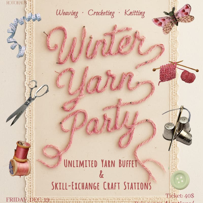 Cover Image for 🧶 Winter Yarn Party❄️: unlimited crochet, weaving and knitting